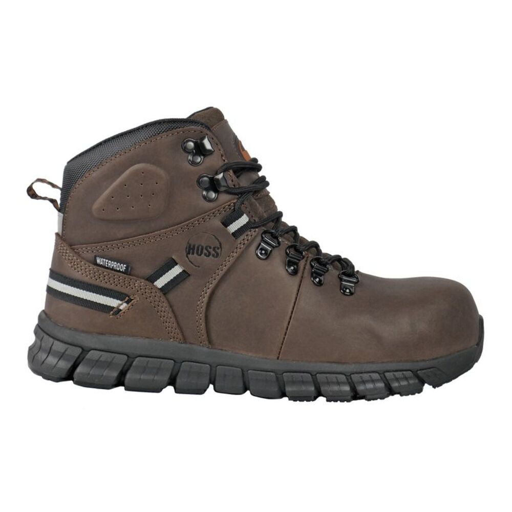 Hoss Mens Ticker Composite Toe Waterproof Brown Boots (NWT)